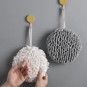 xiaomi-Chenille-Hand-Towels-Kitchen-Bathroom-Hand-Towel-Ball-with-Hanging-Loops-Quick-Dry-Soft-Absorbent