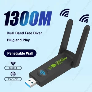 1300Mbps-Wireless-Drive-Free-Network-Card-USB3-0-Interface-Chip8812-2-4Ghz-5-0Ghz-Receiver-Wifi