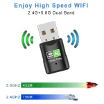 600Mbps-Mini-USB-3-0-WIFI-Dongle-Network-Card-802-11ax-USB-2-4Ghz-5Ghz-Wi-3