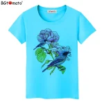 BGtomato-Beautiful-flowers-t-shirts-Hot-sale-brand-new-tops-short-sleeve-solid-color-casual-shirts-2