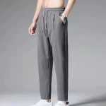 Baggy-Ice-Silk-Men-Trousers-Breathable-Straight-leg-Trousers-Men-s-Casual-Ankle-length-Pants-Breathable-2