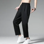 Baggy-Ice-Silk-Men-Trousers-Breathable-Straight-leg-Trousers-Men-s-Casual-Ankle-length-Pants-Breathable-3