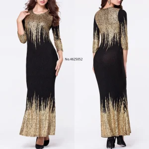 Bangladesh-Dubai-Abaya-Kimono-For-Women-Muslim-Burka-Arabic-Tight-Black-Dress-Autumn-Long-Sleeve-Dress-1
