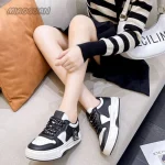 Board-Shoes-Women-s-Sneakers-New-Muffin-Thick-Bottom-Khaki-Black-White-Color-Matching-Fashion-Women-3