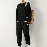 Casual-Sports-Suit-Men-s-Casual-Sport-Suit-with-Waffle-Texture-Sweatshirt-Jogger-Pants-Set-for-2