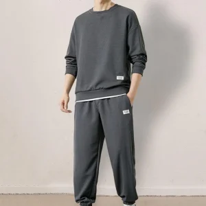 Casual-Sports-Suit-Men-s-Casual-Sport-Suit-with-Waffle-Texture-Sweatshirt-Jogger-Pants-Set-for