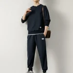 Casual-Sports-Suit-Men-s-Casual-Sport-Suit-with-Waffle-Texture-Sweatshirt-Jogger-Pants-Set-for-4