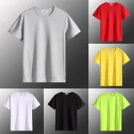 Casual-Summer-Short-Sleeve-T-Shirt-For-Men-Baggy-Breathable-O-Neck-Solid-Color-Tee-Tops-5
