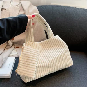 Corduroy-Large-Capacity-Fashion-Handbag-For-Women-Winter-Casual-Single-Shoulder-Armpit-Bag-Shopping-Totes-Trendy