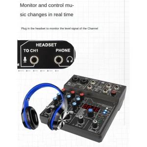 HOT-DJ-Console-Mixer-Soundcard-with-Bluetooth-4-Channel-UHF-Wireless-Microphone-for-Studio-Recording-DJ-1