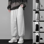 Korean-Style-Fashion-Sweatpants-New-Summer-Spring-Light-Gray-Baggy-Wide-Leg-Pants-Straight-Leg-Casual-4