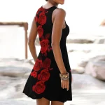 Ladies-Loose-Summer-Dresses-Fashion-Sleeveless-Floral-Print-Sundresses-2024-New-Casual-Beach-Dress-Drawstring-Dresses-3