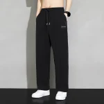 Man-Pants-Baggy-Bottoms-Solid-Color-Trousers-Casual-Straight-Summer-Pant-Y2k-Outdoor-Big-Size-Korean