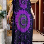 New-Dubai-Muslim-Cotton-Dress-Women-Loose-Maxi-Robe-Floral-Diamonds-Femme-Musulmane-African-Printing-Floral-4