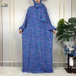 New-Muslim-Long-Sleeved-Cotton-For-Women-Ramadan-Prayer-Turkey-Middle-East-Femme-Robe-Floral-Loose-3