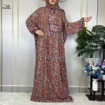 New-Muslim-Long-Sleeved-Cotton-For-Women-Ramadan-Prayer-Turkey-Middle-East-Femme-Robe-Floral-Loose-4