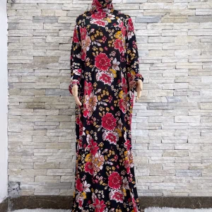 New-Muslim-Womens-Hooded-Abaya-Turkey-African-Prayer-Garment-Kaftan-Dress-With-Hijab-Floral-Prints-Dubai-1