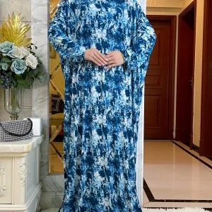 New-Muslim-Womens-Hooded-Abaya-Turkey-African-Prayer-Garment-Kaftan-Dress-With-Hijab-Floral-Prints-Dubai