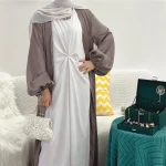 Satin-Open-Abaya-Turkey-New-Kimono-Abayas-for-Women-Dubai-Bubble-Sleeve-Plain-Muslim-Hijab-Dress-1
