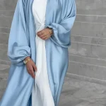Satin-Open-Abaya-Turkey-New-Kimono-Abayas-for-Women-Dubai-Bubble-Sleeve-Plain-Muslim-Hijab-Dress-3