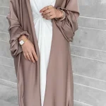 Satin-Open-Abaya-Turkey-New-Kimono-Abayas-for-Women-Dubai-Bubble-Sleeve-Plain-Muslim-Hijab-Dress-4