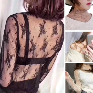 Sexy-Women-T-Shirts-Lace-Mesh-Tee-Long-Sleeve-See-through-Tops-Ladies-Floral-Blouse-Women
