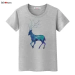 Star-deer-beautiful-t-shirt-for-woman-Brand-new-fashion-tops-tees-good-quality-Comfortable-soft-2