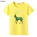 Star-deer-beautiful-t-shirt-for-woman-Brand-new-fashion-tops-tees-good-quality-Comfortable-soft-3