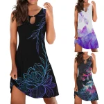 Summer-Women-s-Dress-Elegant-Round-Neck-Vintage-Sleeveless-Flower-Print-Dress-Sexy-Hollow-Out-Beach-3