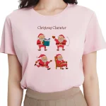 Summer-fashion-new-creative-Santa-Claus-design-printed-women-s-T-shirt-versatile-comfortable-high-quality-1