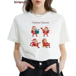 Summer-fashion-new-creative-Santa-Claus-design-printed-women-s-T-shirt-versatile-comfortable-high-quality-2