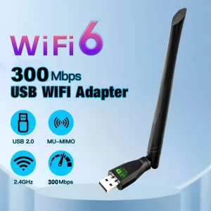 WIFI-6-AX300-USB-Adapter-USB-2-0-Network-Card-Dongle-2-4GHz-802-11AX-Antenna