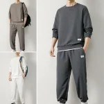 Waffle-Texture-Sport-Suit-Men-s-Casual-Waffle-Texture-Sweatshirt-Suit-with-Elastic-Waist-Jogger-Pants-5