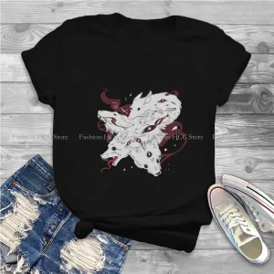 Wild-Wolf-Polyester-TShirt-for-Women-With-Many-Eyes-Basic-Leisure-Tee-T-Shirt-High-Quality-1