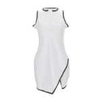 Women-Athletic-Dress-Golf-Tennis-Sport-Dress-Mock-Neck-Sleeveless-Side-Split-Above-Knee-Length-Dress-3