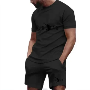 2024-new-men-s-sportswear-fitness-set-running-suit-casual-T-shirt-shorts-set-breathable-jogging