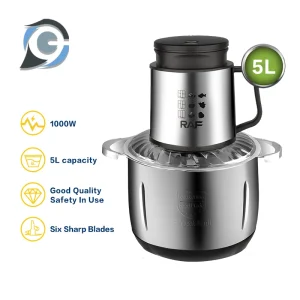 EXSAMO-2L-5L-Large-Capacity-1000W-Electric-Food-Processor-Chopper-Two-Speeds-Stainless-Steel-Vegetables-Meat
