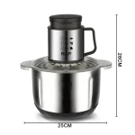 EXSAMO-2L-5L-Large-Capacity-1000W-Electric-Food-Processor-Chopper-Two-Speeds-Stainless-Steel-Vegetables-Meat-5