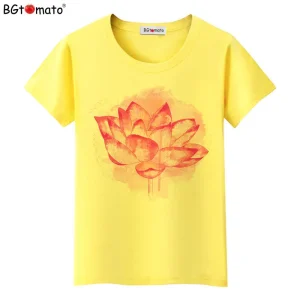 Factory-store-Beautiful-flower-lovely-shirt-new-style-top-tees-hot-sale-t-shirt-women-clothes