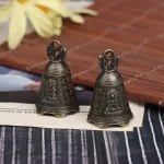 Hot-Sale-New-1PC-Alloy-Antique-Bell-Chinese-Mini-Sculpture-Pray-Guanyin-Buddha-Bell-Shui-Feng-1
