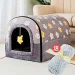Kennel-Winter-Warm-House-Type-Small-Dog-Closed-Cat-Nest-Removable-and-Washable-Teddy-Four-Seasons-5