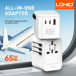LDNIO-65W-Universal-Travel-Adapter-with-1-USB-A-2-Type-C-Ports-Travel-Converter-Adapter