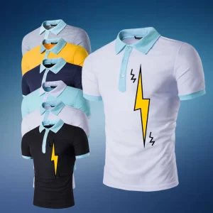 Lightning-Printing-Color-blocking-Men-s-Short-sleeved-Shirt-Summer-New-Polo-T-shirt