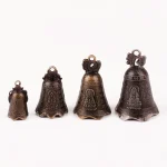 NEW-Antique-Bell-China-s-Brass-Copper-Sculpture-Pray-Guanyin-Mini-Bell-Shui-Feng-Bell-Invitation-1
