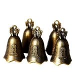 NEW-Antique-Bell-China-s-Brass-Copper-Sculpture-Pray-Guanyin-Mini-Bell-Shui-Feng-Bell-Invitation-2
