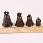 NEW-Antique-Bell-China-s-Brass-Copper-Sculpture-Pray-Guanyin-Mini-Bell-Shui-Feng-Bell-Invitation-5