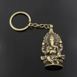 New-Fashion-Men-30mm-Keychain-DIY-Metal-Holder-Chain-Vintage-Ganesha-Buddha-Elephant-62x32mm-Silver-Color-1