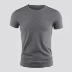New-Mens-Summer-Short-Sleeve-Crew-Neck-Slim-Fit-T-Shirt-Plain-Casual-Gym-Muscle-Fashion-1