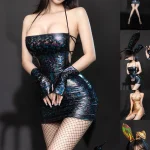 Sexy-Lingerie-For-Fine-Women-Hot-Colorful-Patent-Leather-Skirt-Erotic-Nightwear-Cosplay-Adult-Female-Costumes-5