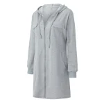 Women-Sweatshirt-Dress-2024-New-Long-Sleeve-Zipper-Fashion-Slim-Zip-up-Solid-Pullover-With-Pockets-5